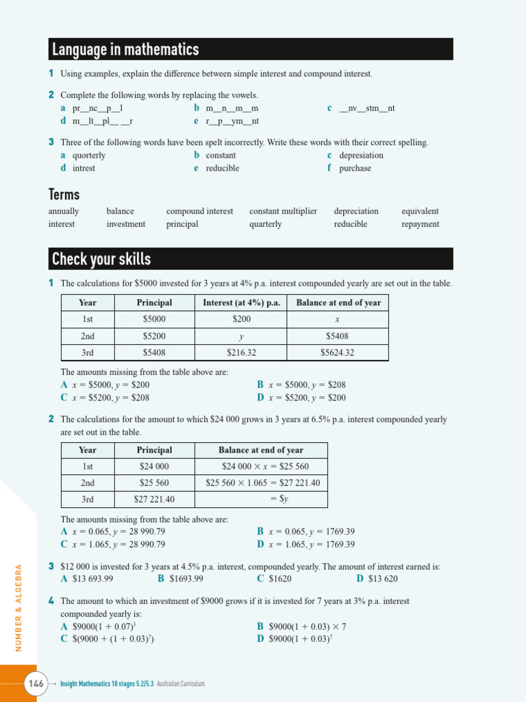 Oxford Insight Mathematics 10 5 25 3 AC For NSW Student Book Obook John ...