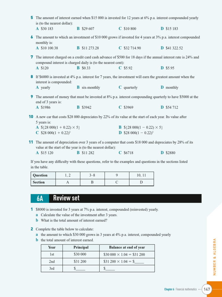 Financial Mathematics: Interest & Depreciation | PDF | Interest ...