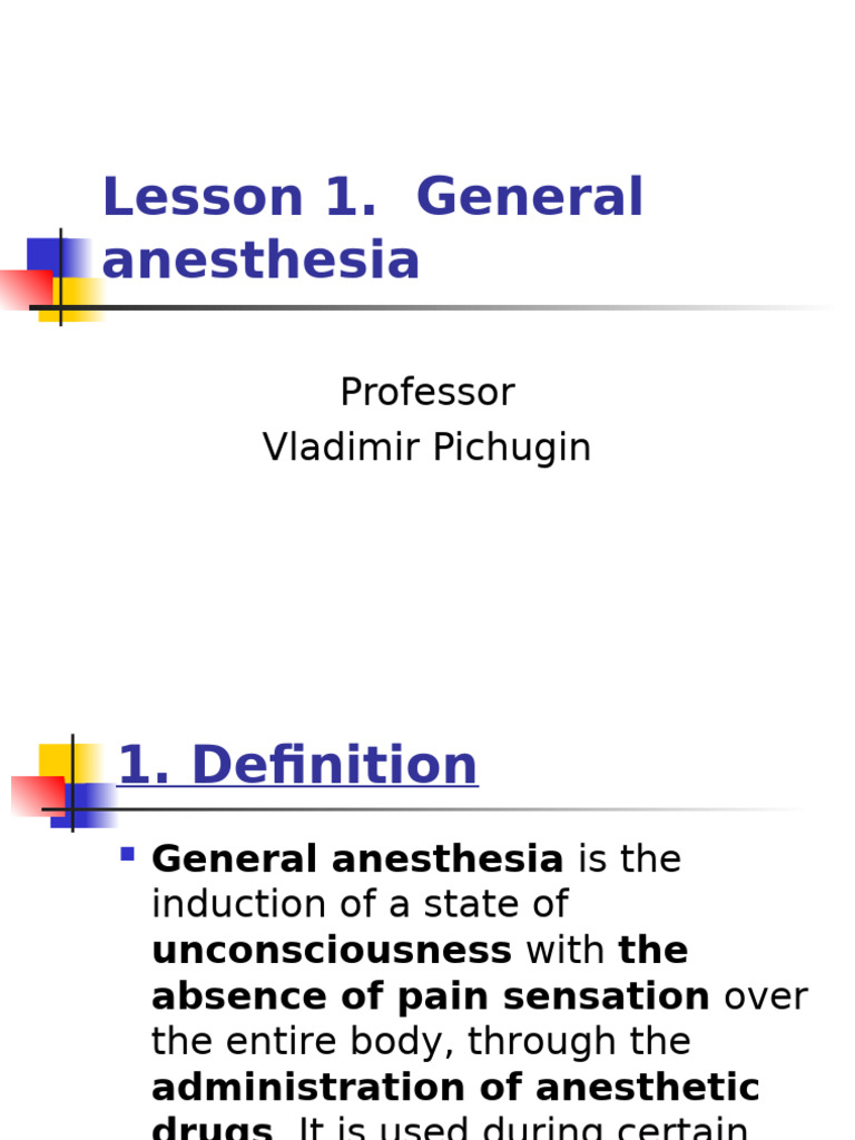 Understanding General Anesthesia Basics | PDF | Anesthesia | Monitoring ...
