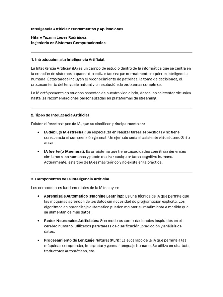 Fundamentos y Aplicaciones de IA | PDF | Inteligencia artificial ...