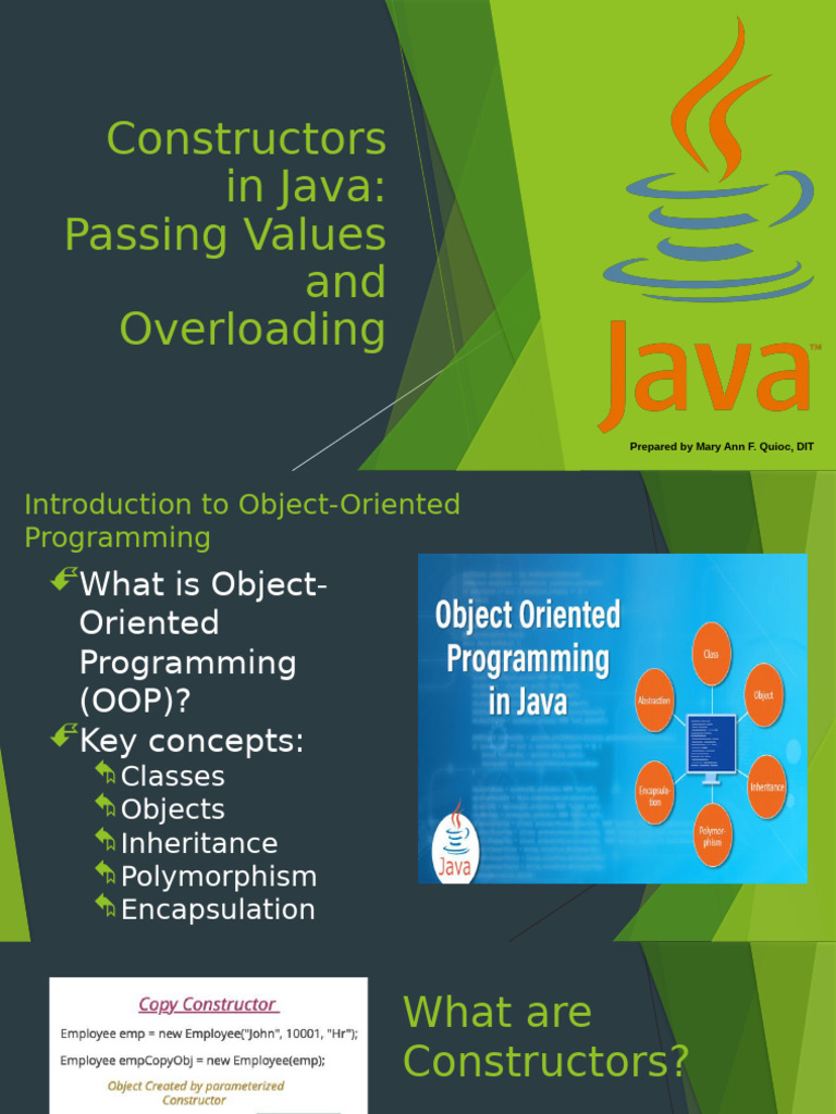 Java Constructors: Overloading & Usage | PDF