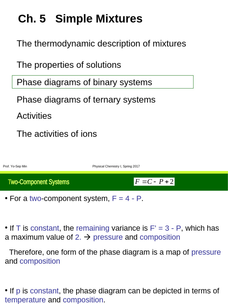 PChem1 Lec20 Chapt5 | PDF | Distillation | Phase (Matter)
