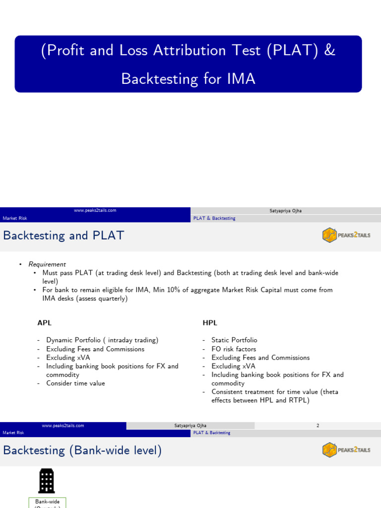 PLAT and Backtesting 1735006712 | PDF | Mathematical Finance | Risk ...