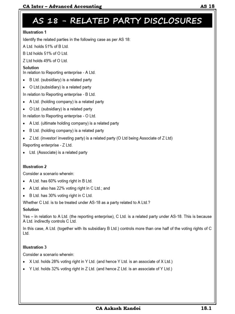 18. AS 18 | PDF | Banks | Subsidiary