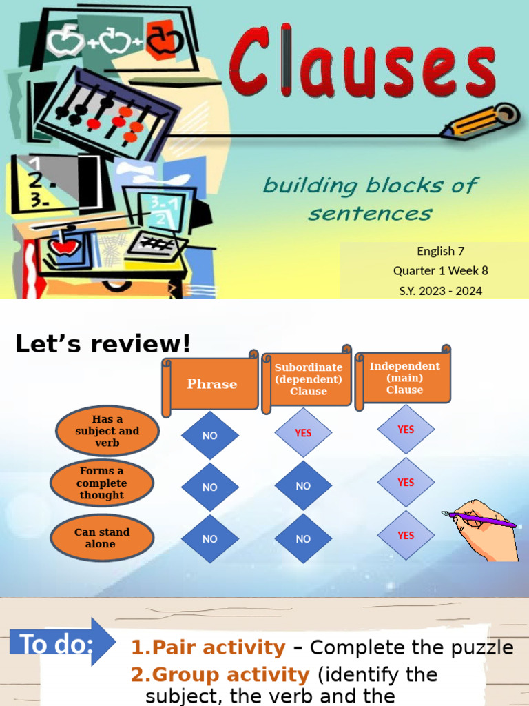 Understanding Clauses and Conjunctions | PDF | Subject (Grammar) | Clause