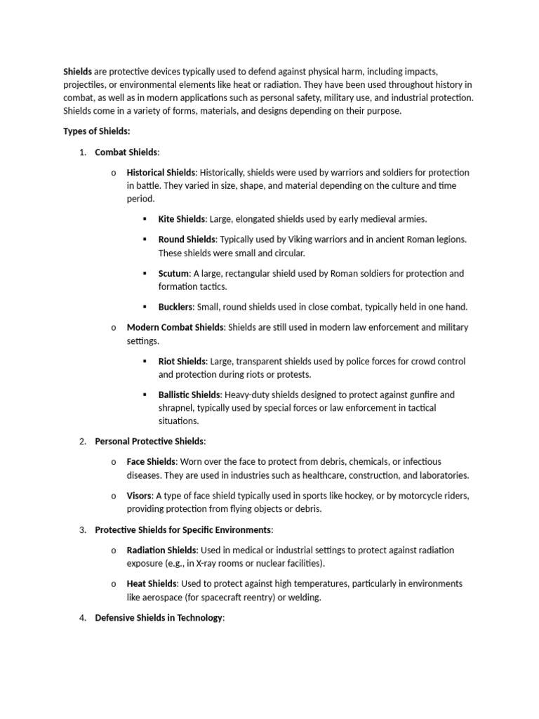 Shields | PDF | Shield | Metals