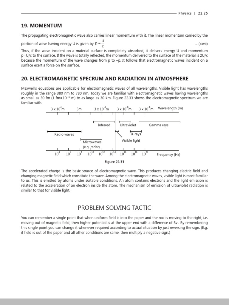 Momentum and Electromagnetic Waves | PDF | Electromagnetic Spectrum ...