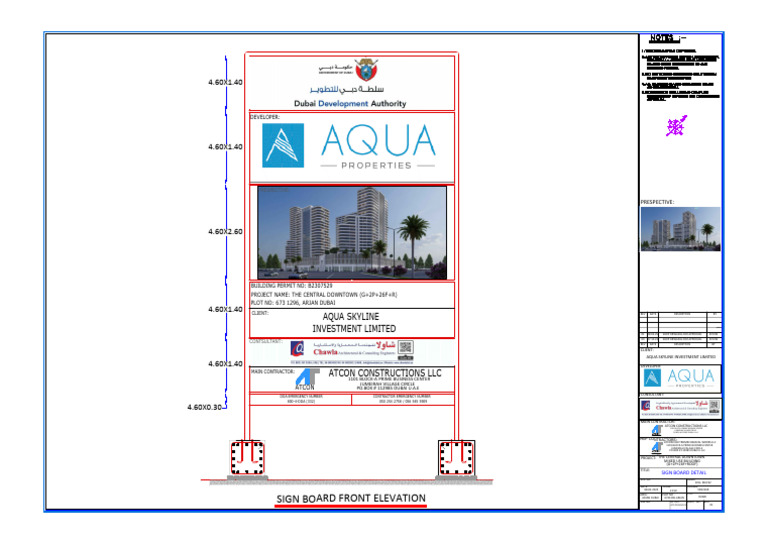 P128-Sign Board Detail-08-02-25-01 | PDF | Technical Drawing | Drawing