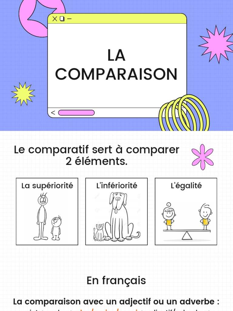 La comparaison en français : guide pratique | PDF