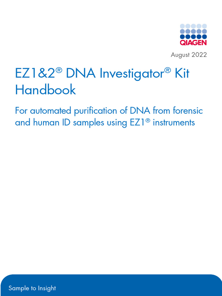 Hb-0122-007 HB at Ez1-2 Dna Investigator Ez1 0822 WW | PDF | Dna ...