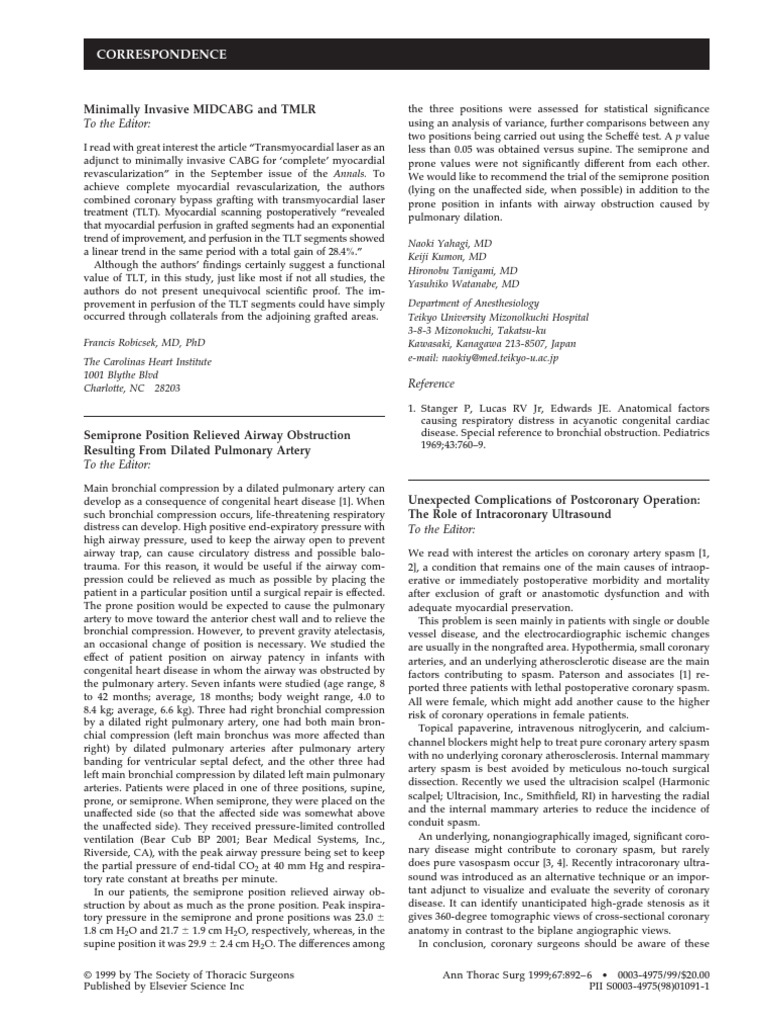PIIS0003497599000843 | PDF | Coronary Artery Disease | Heart