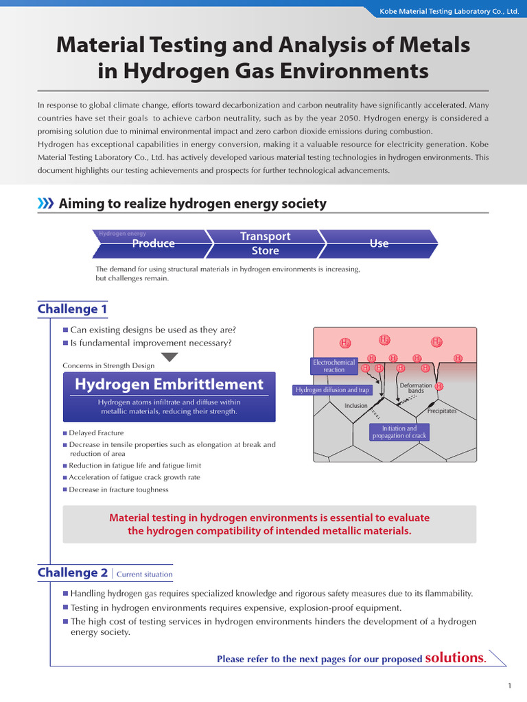 Hydrogen Material Testing Challenges | PDF | Hydrogen | Fracture