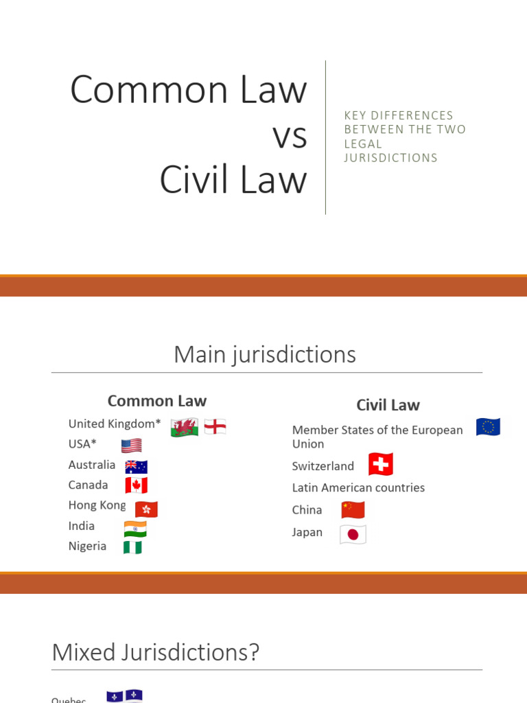 Key Differences: Common vs Civil Law | PDF | Common Law | Precedent