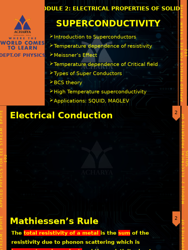 Superconductivity in Solid Materials | PDF | Superconductivity ...