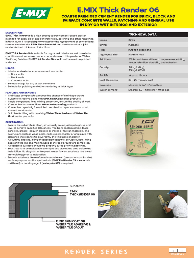 E.MIX+Thick+Render+06_0 | PDF | Concrete | Plaster