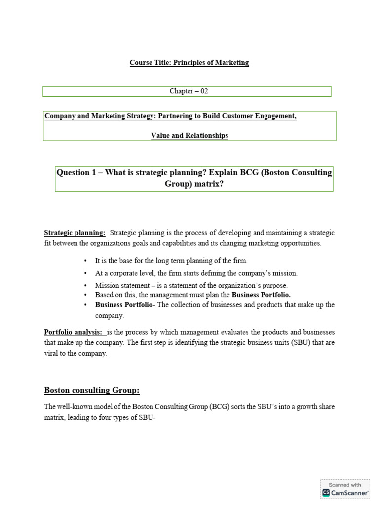 Marketing Strategy and BCG Matrix Explained | PDF | Marketing | Market ...