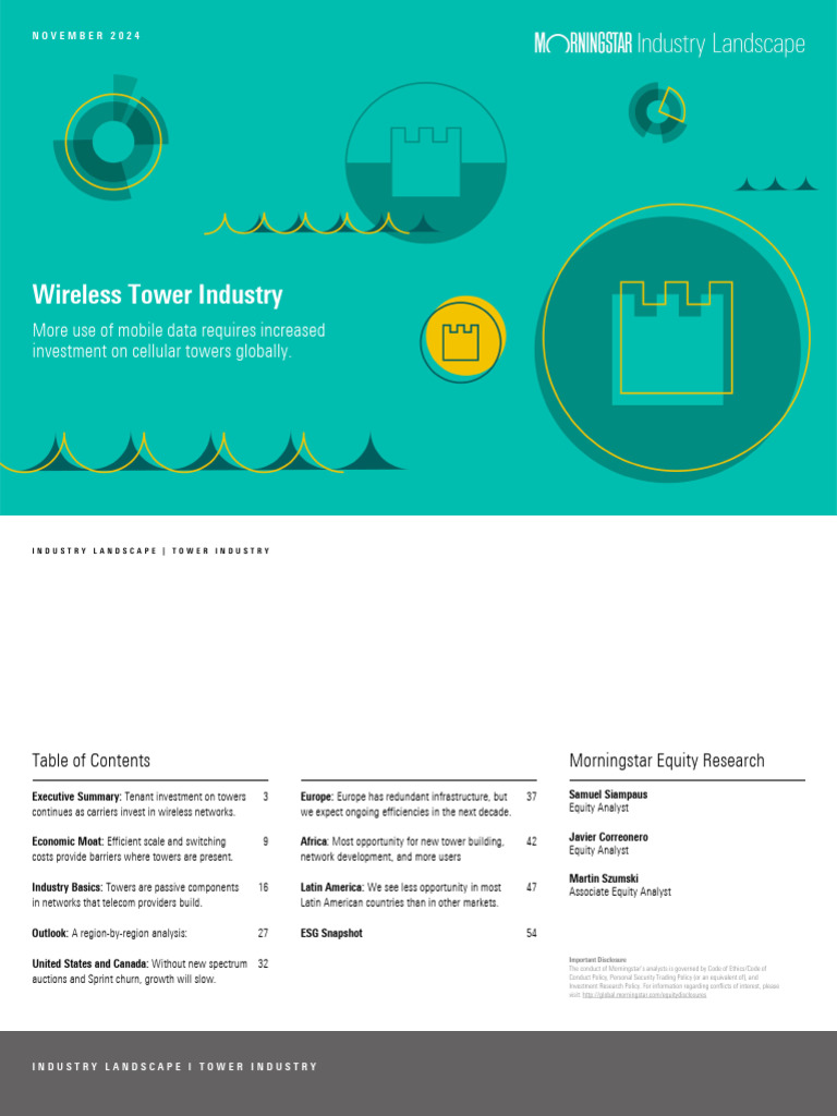 Wireless Tower Report | PDF | Radio Spectrum | Cellular Network