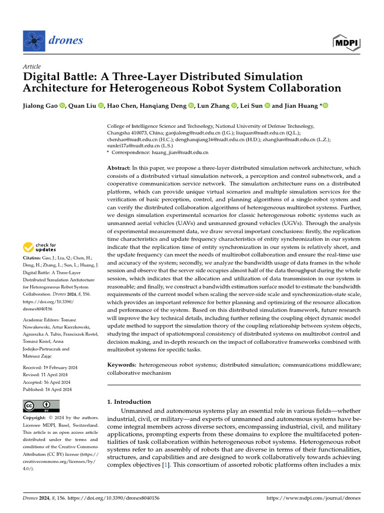 Drones 08 00156 | PDF | Simulation | Robot