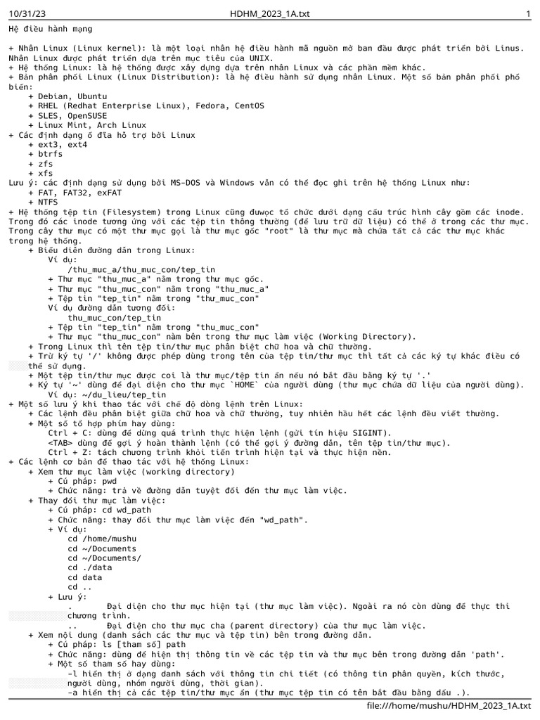 HDHM 2023 1a | PDF