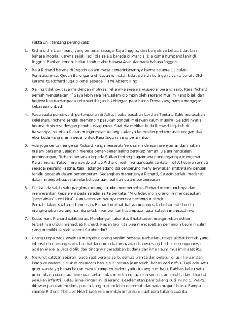 Fakta Unik Tentang Perang Salib Pdf