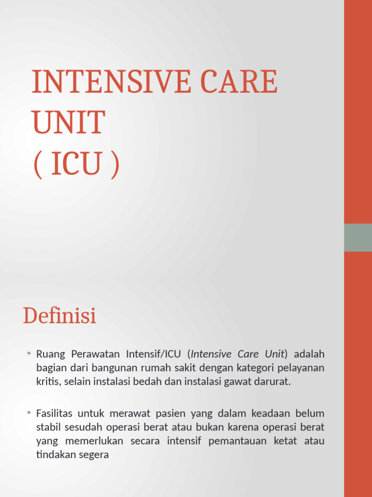 Desain Ruang Perawatan Intensif ICU | PDF