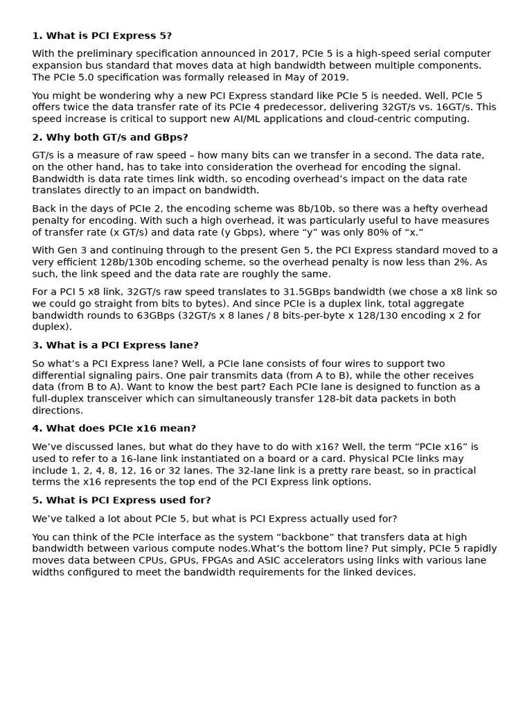 PCIe Protocol Interview Insights | PDF | Electrical Engineering ...