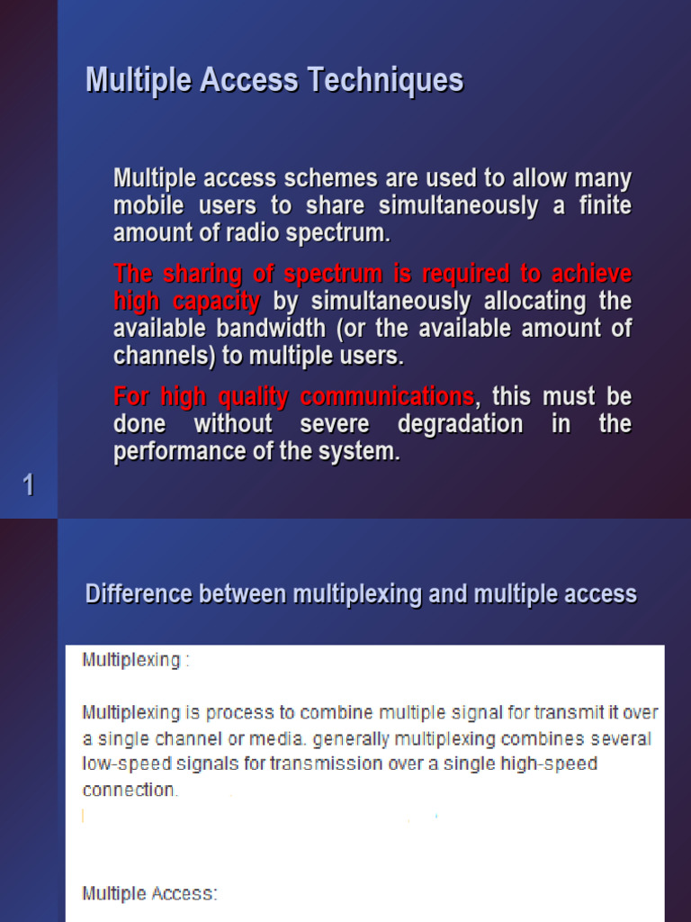 Multiple Access Techniques in Wireless Systems | PDF | Channel Access ...