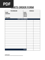 Parts Request Form Template | PDF