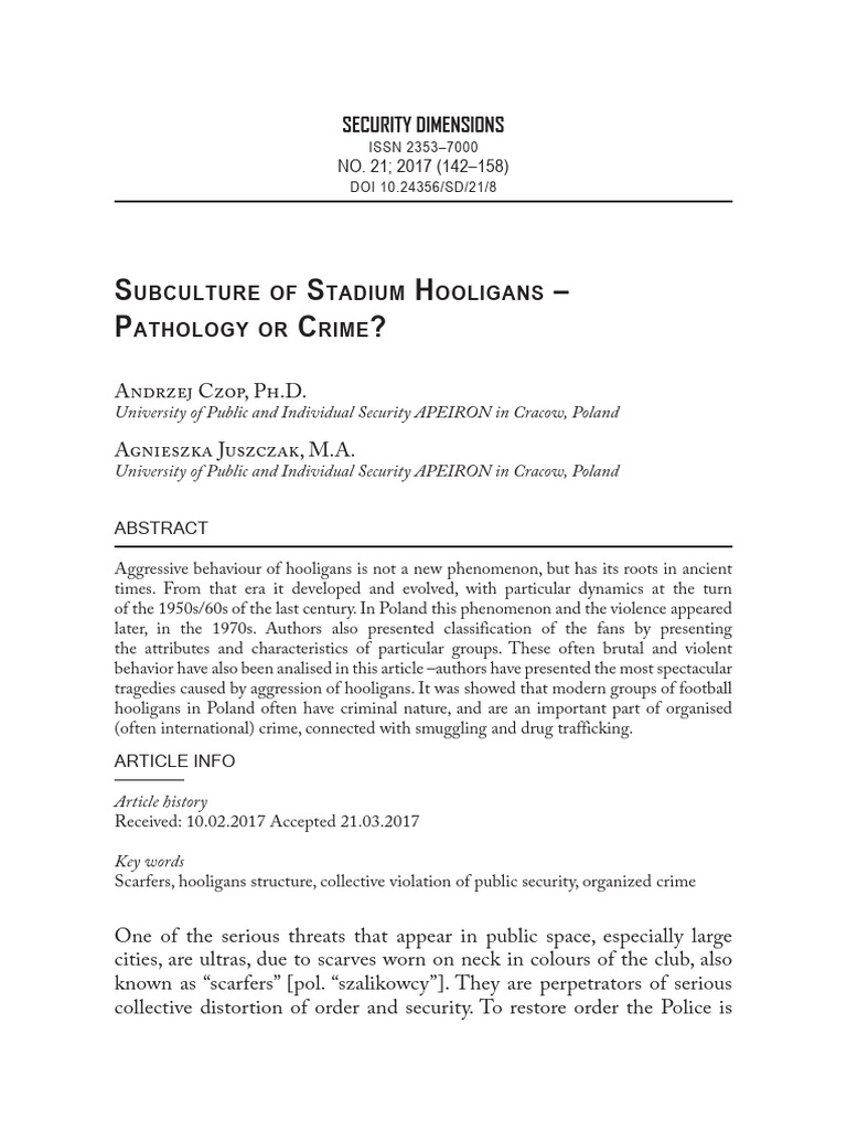 Scarfers: Hooliganism and Crime in Poland | PDF