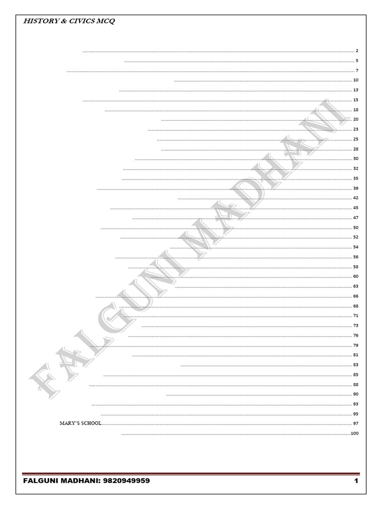 History and civics mcq all school 25 26 with answer key 1 pdf