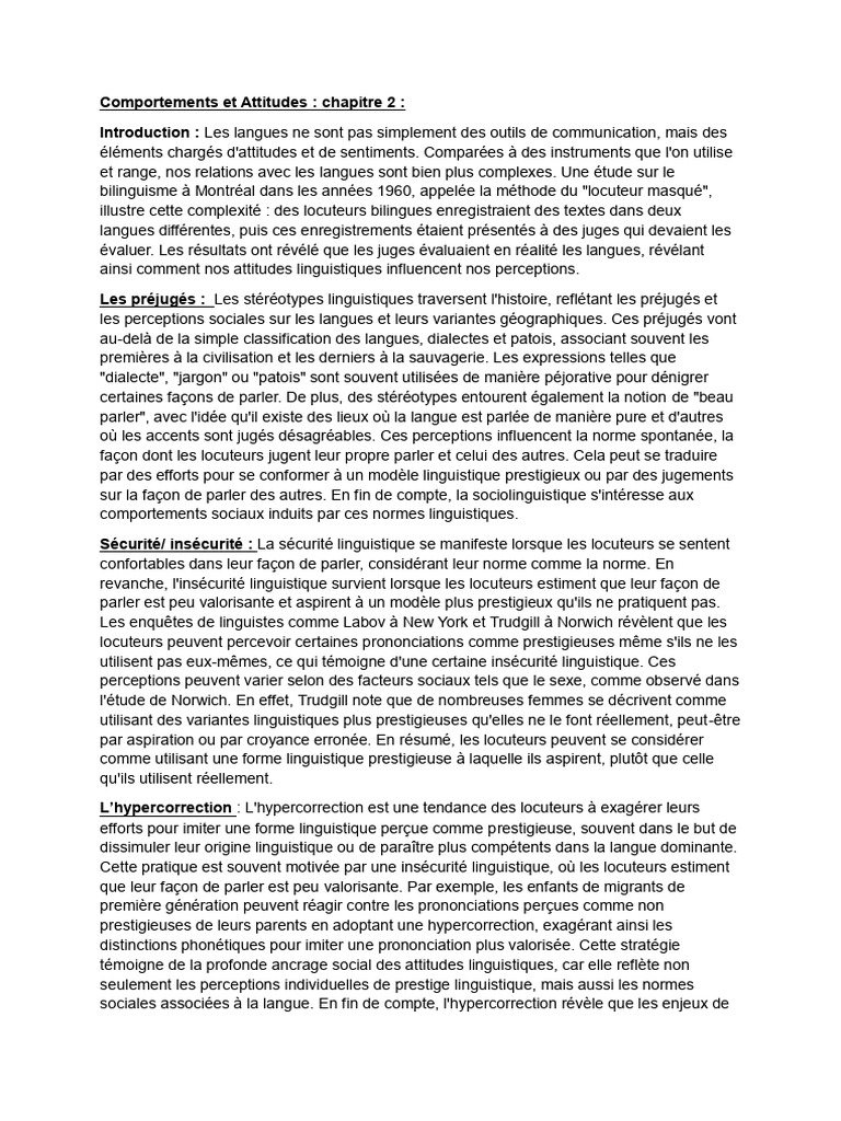 Attitudes linguistiques et changement social | PDF | Linguistique | Accent