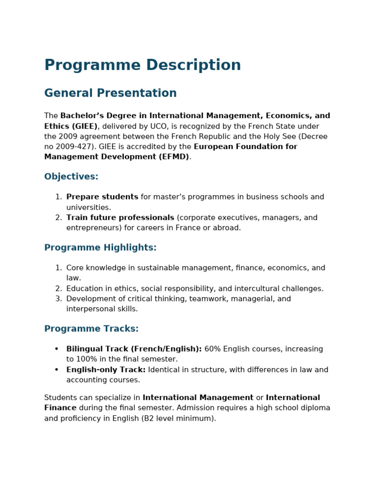 Bachelor in International Management GIEE | PDF | Economics | Critical ...