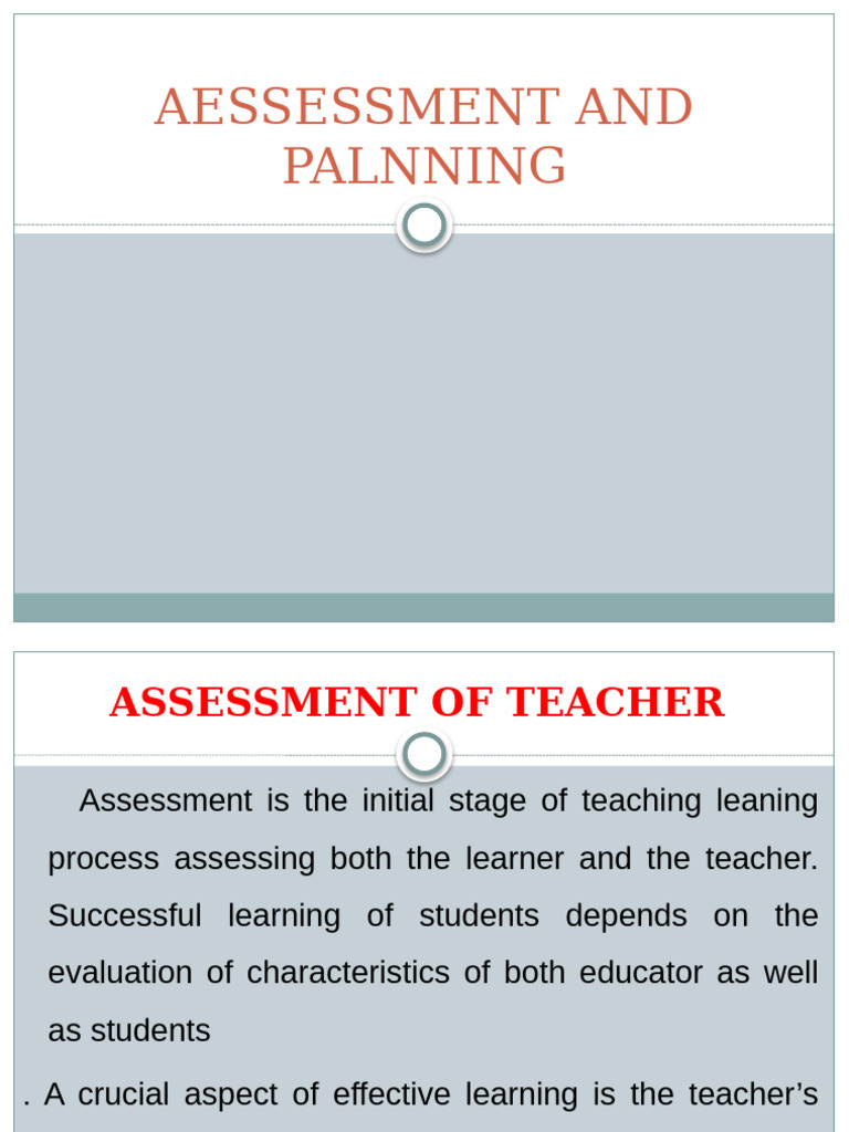 Teacher Assessment and Essential Qualities | PDF | Educational ...