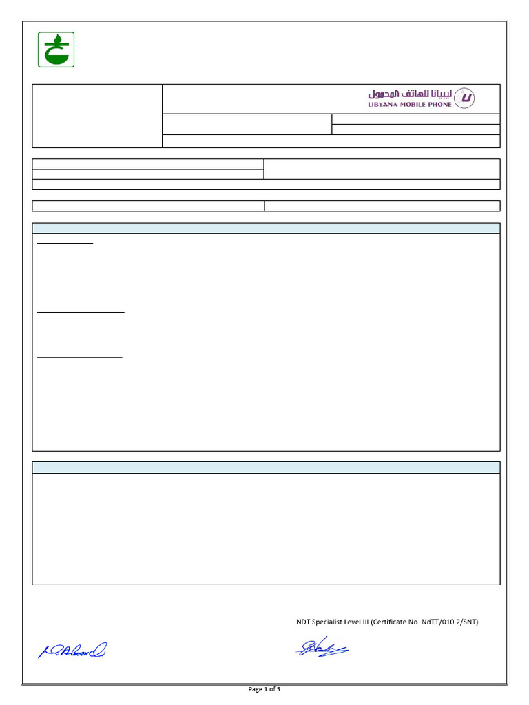 Steel Tower Inspection Report Summary | PDF | Nondestructive Testing ...