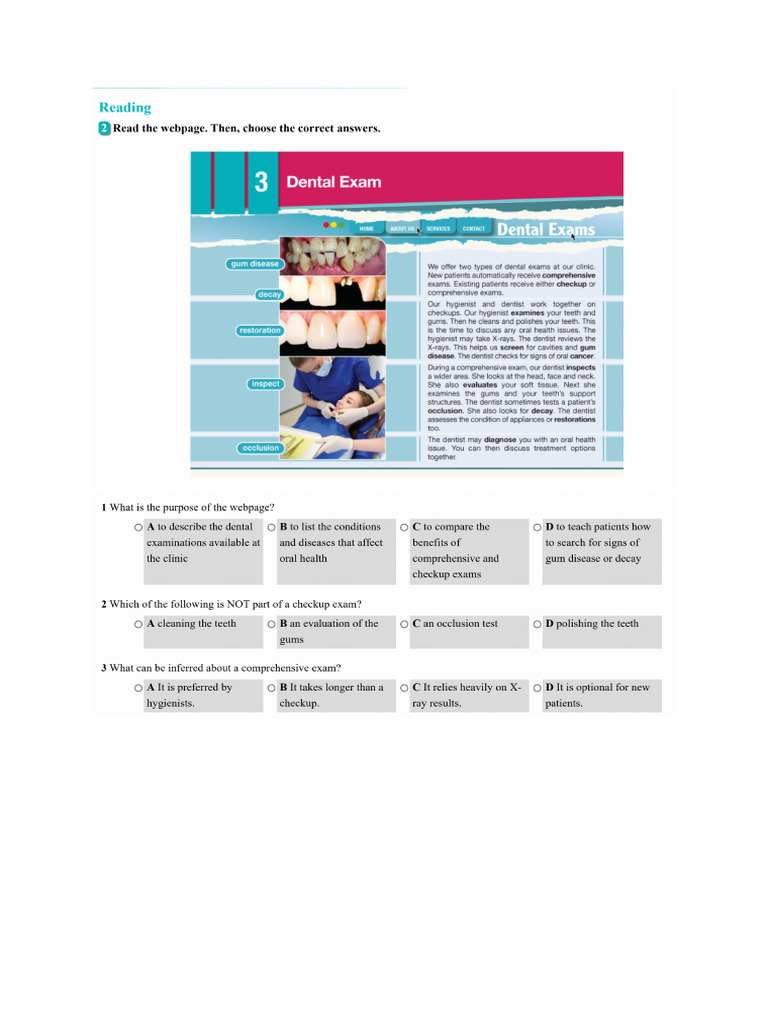 Dental Exam | PDF