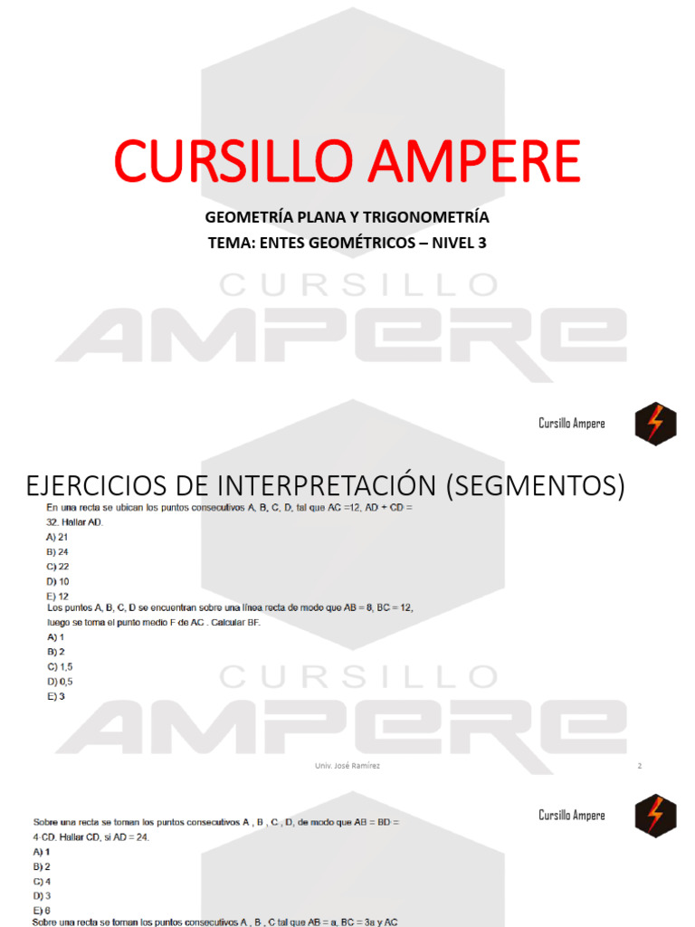 Cursillo Ampere: Geometría y Trigonometría | PDF