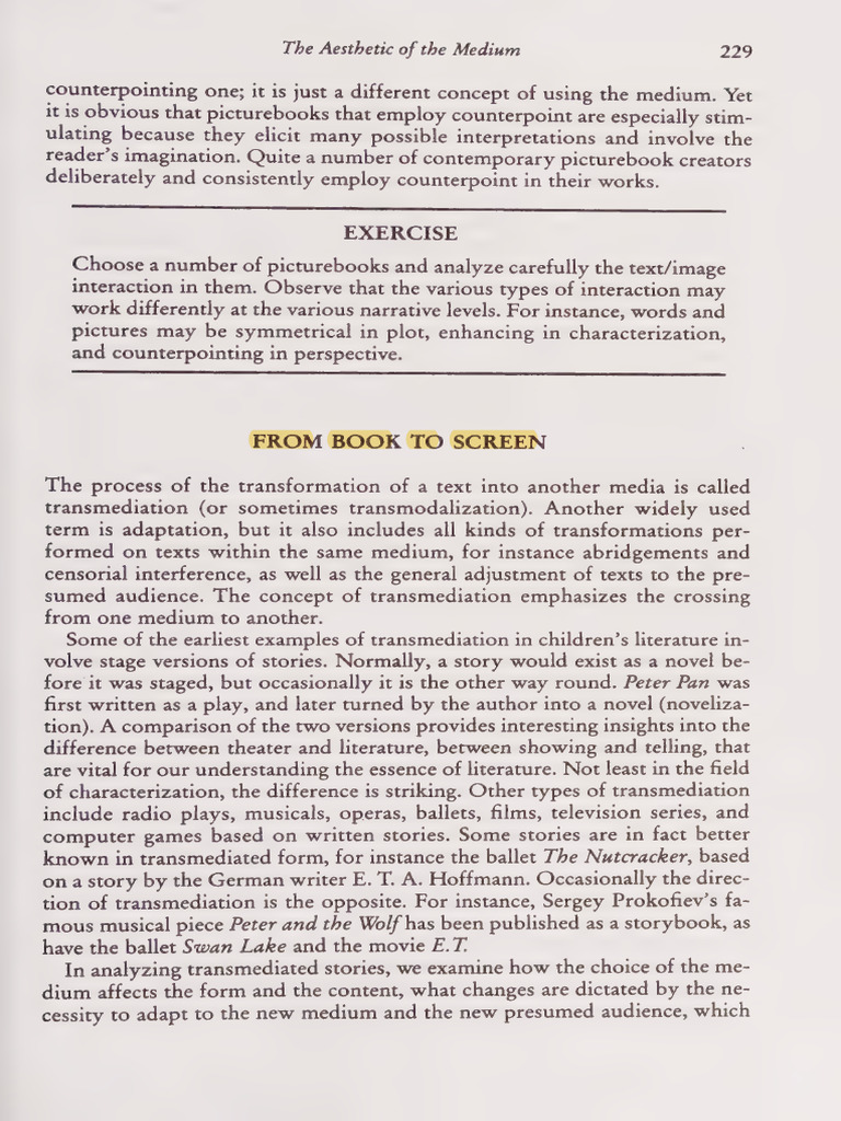 Transmediation in Children's Literature | PDF | Translations | Children ...