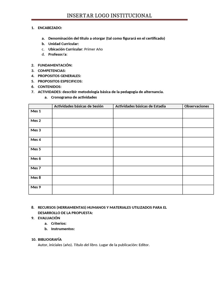 Planificación LICA para Primer Año | PDF