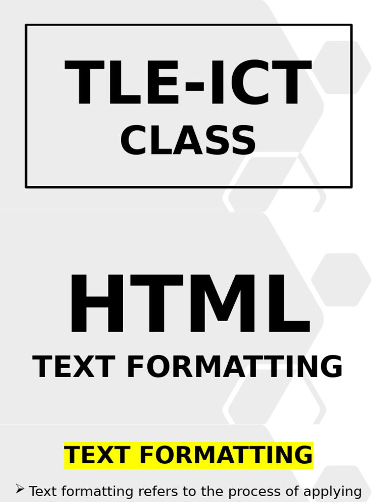 HTML Text Formatting Guide | PDF | Html Element | Html