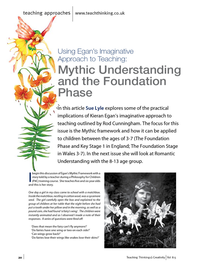 Egan's Mythic Framework in Early Education | PDF | Concept | Metaphor