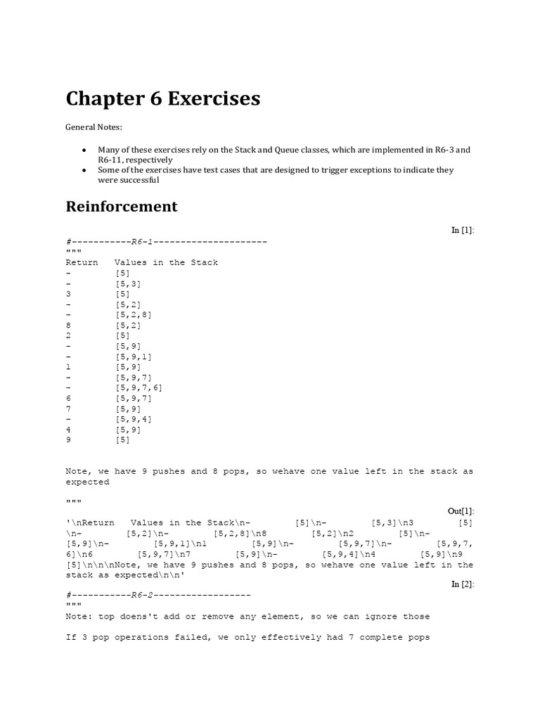 Chapter 6 Exercises | PDF | Queue (Abstract Data Type) | Formal Methods