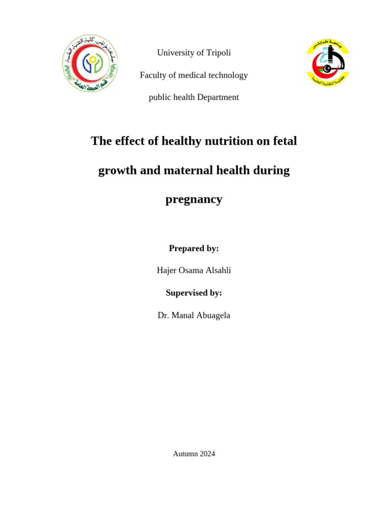 Impact of Nutrition on Pregnancy Health | PDF | Pregnancy | Fetus