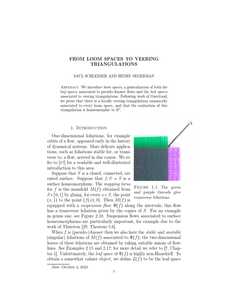 Loom Spaces | PDF | Manifold | Group (Mathematics)