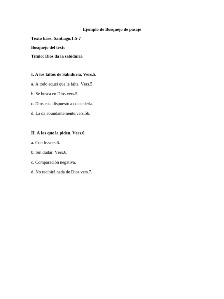 Ejemplo de Bosquejo 2. Pasaje 2. Corregido | PDF