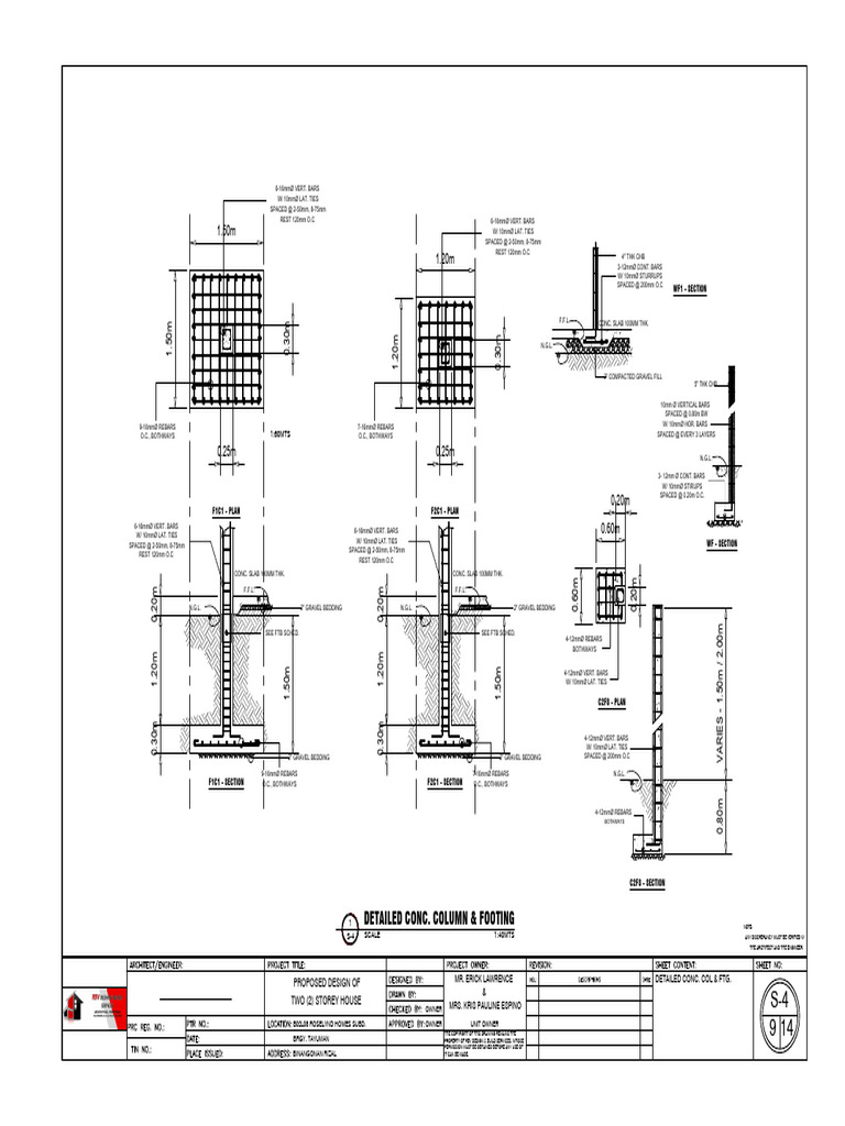 Two-Storey House Structural Details | PDF