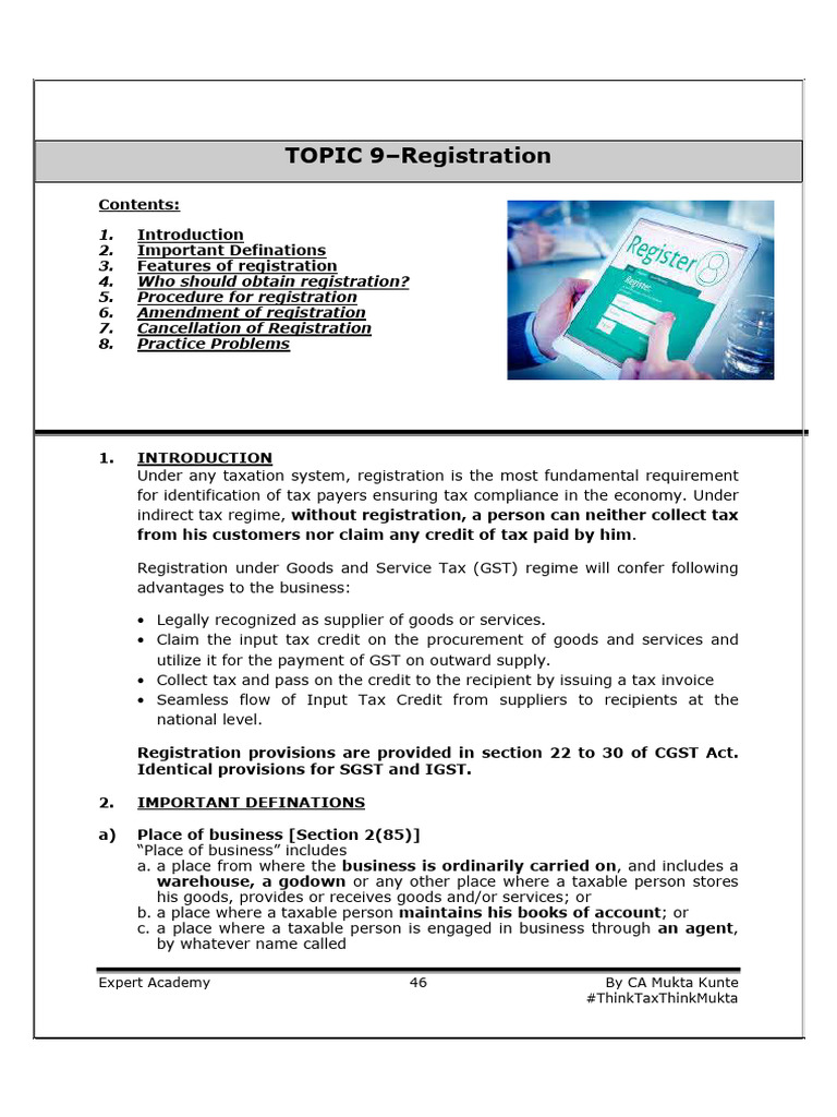 GST Registration Guide and Requirements | PDF | Taxes | Value Added Tax