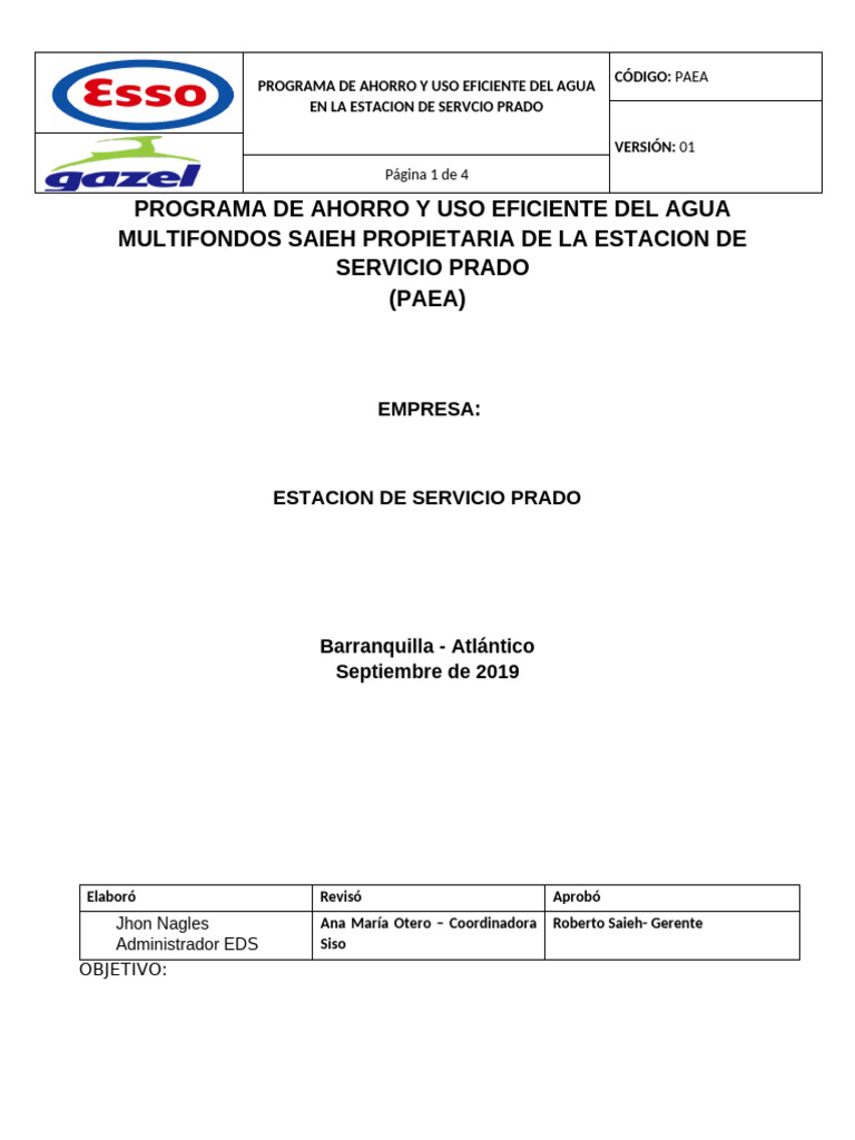 Programa de Ahorro y Uso Eficiente Del Agua | PDF | Agua