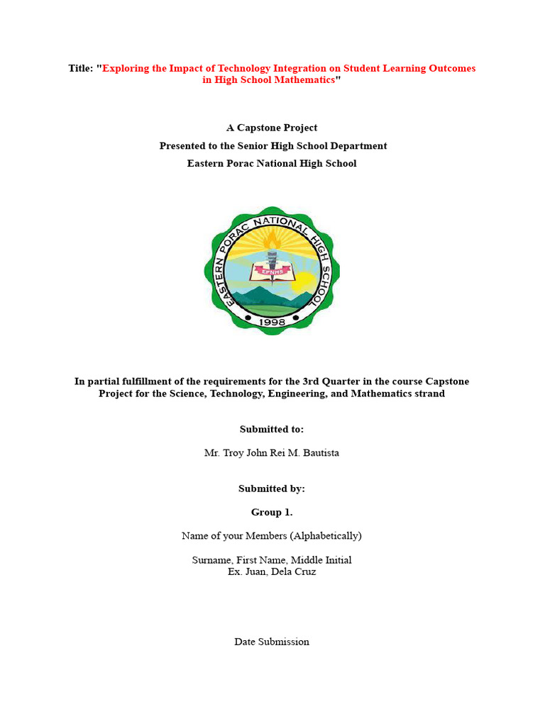 Capstone Template For Research Docx 1 Pdf Data Cognitive Science