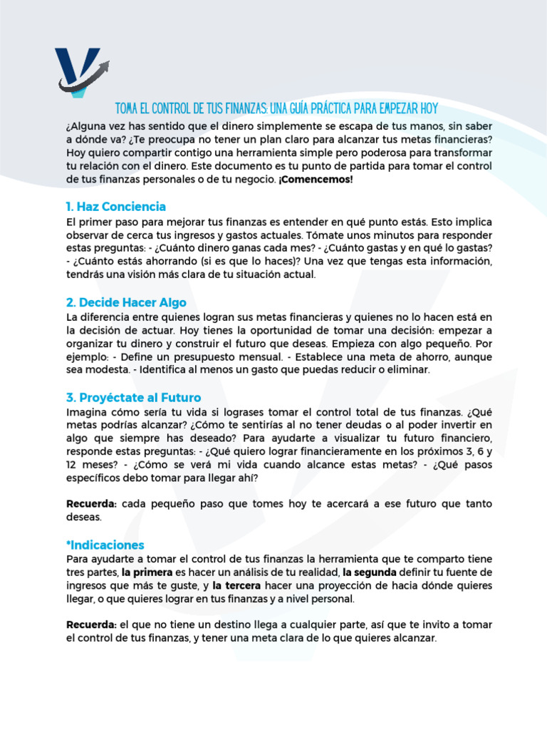 Toma El Control de Tus Finanzas | PDF | Finanzas personales