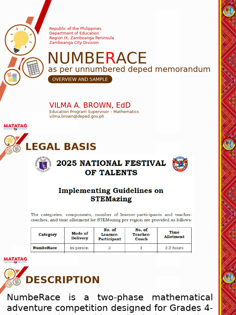NumbeRace: Math Competition for Grades 4-6 | PDF | Mathematics